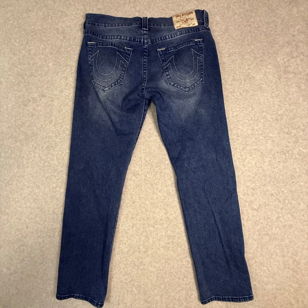 True Religion Geno Relaxed Slim Mens‎ Jeans Size 36 Blue Stretch Denim Med. Wash
